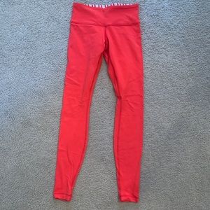 red wunder under 28” lululemon leggings size 6